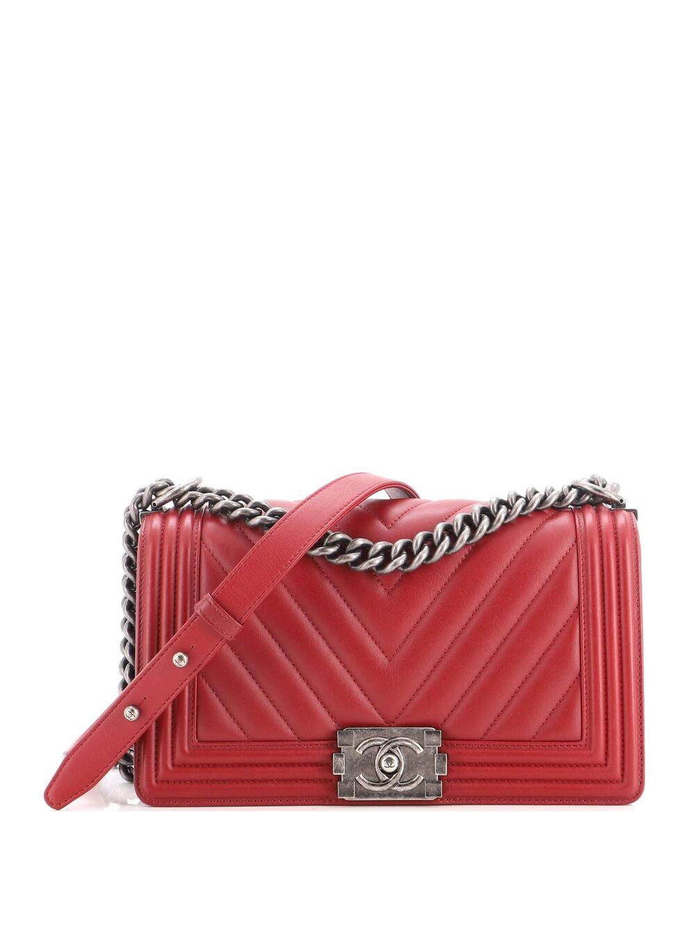 Chanel Boy Flap Bag Chevron Calfskin #350906C43B